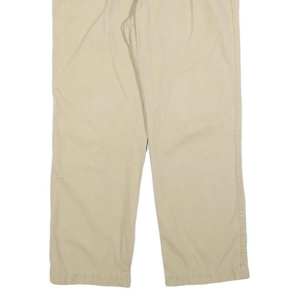 TOMMY HILFIGER Mens Cotton Blend Beige Regular Fit Straight Trousers W34 L30