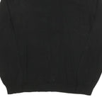 CALVIN KLEIN Mens Black Plain V Neck Basic Knit XL Wool Blend Jumper