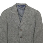 POLO RALPH LAUREN Boys Grey Herringbone Wool Blazer Jacket 5Y Button Closure