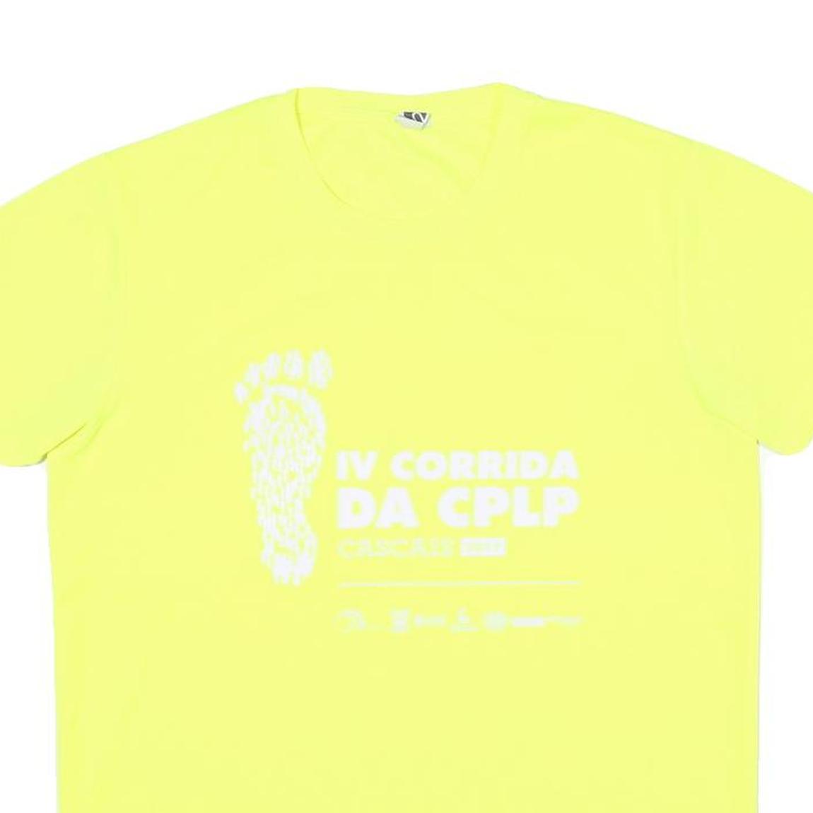 Mens Yellow IV Corrida Da CPLP Graphic T-Shirt M Short Sleeve Round Neck