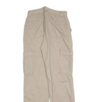 STR Womens Regular Beige Cargo Trousers Cotton Blend W28 L32 Casual Zip