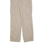 STR Womens Regular Beige Cargo Trousers Cotton Blend W28 L32 Casual Zip
