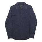 G-STAR Mens Blue Plain Shirt M Cotton Blend Button Long Sleeve Casual
