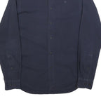 G-STAR Mens Blue Plain Shirt M Cotton Blend Button Long Sleeve Casual