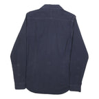 G-STAR Mens Blue Plain Shirt M Cotton Blend Button Long Sleeve Casual