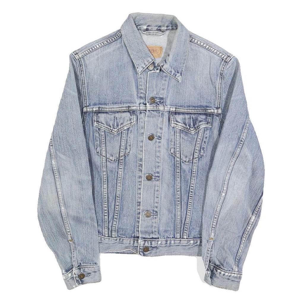 LEVI'S Womens Blue Denim Cotton Button Jacket M Classic Fit Casual Outerwear