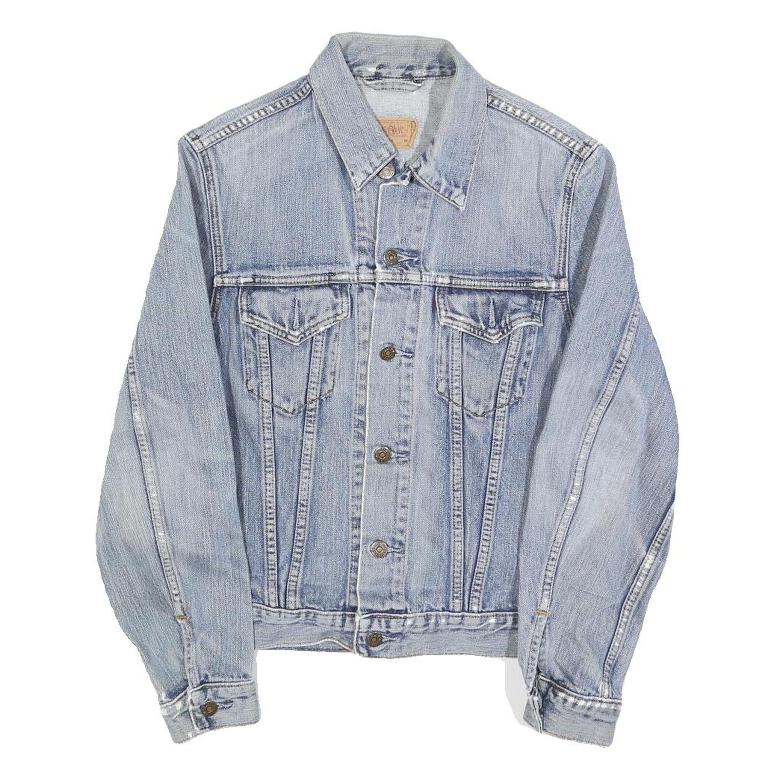 LEVI'S Womens Blue Denim Cotton Button Jacket M Classic Fit Casual Outerwear
