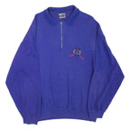 SKIMY Mens Sweatshirt Purple 1/4 Zip XL