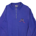 SKIMY Mens Sweatshirt Purple 1/4 Zip XL