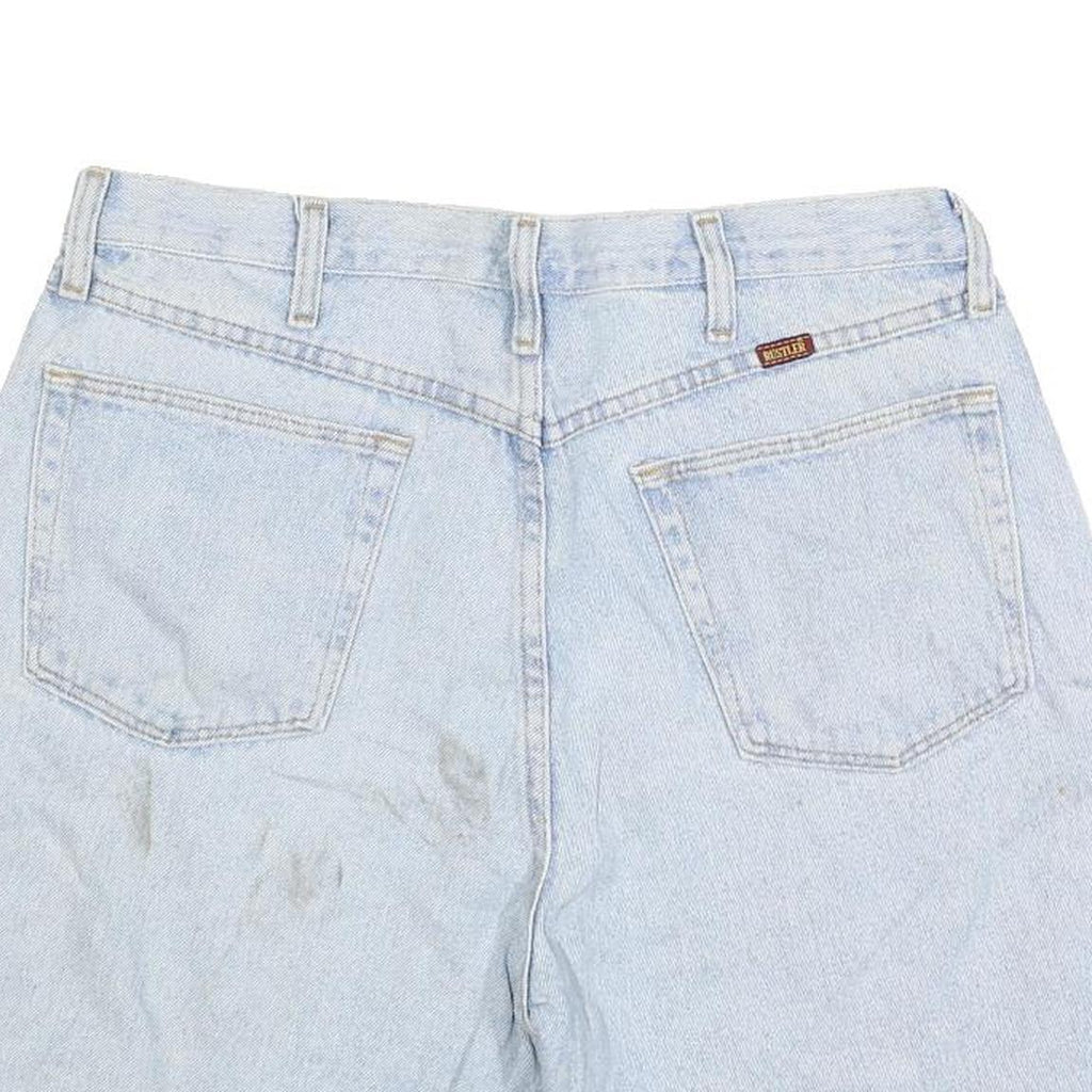 RUSTLER Mens Shorts Blue Casual L W36 Cotton Blend Denim Style