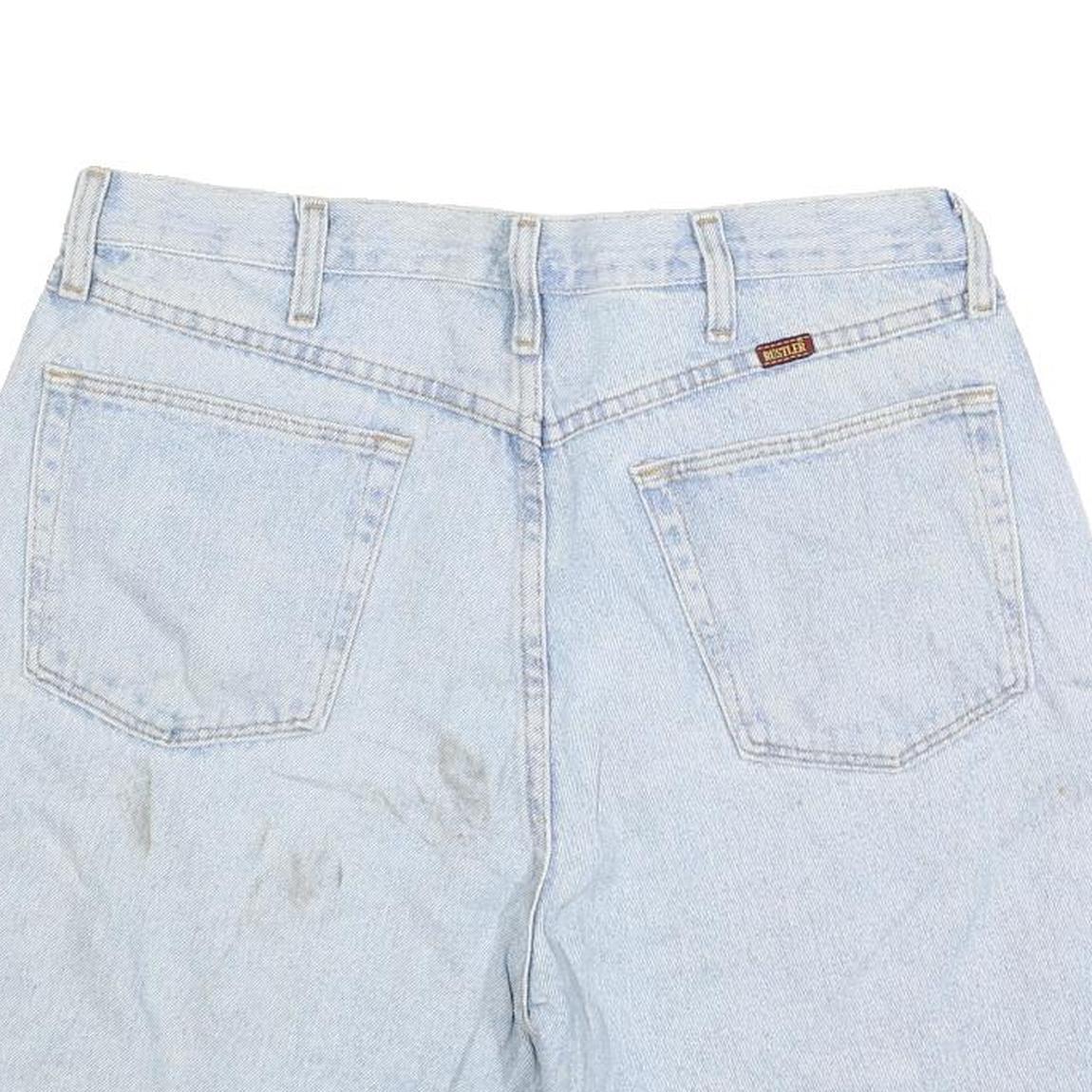 RUSTLER Mens Shorts Blue Casual L W36 Cotton Blend Denim Style