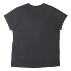 ADIDAS ORIGINALS Womens Black White Logo Graphic T-Shirt UK 16 Short Sleeve Crew