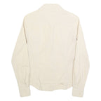 TOMMY HILFIGER Womens Beige Check Shirt UK 6 Classic Cotton Blend Long Sleeve
