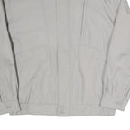 Mens Grey Polyester Blend Zip Jacket XL Plain Casual Lightweight Outerwear