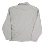 Mens Grey Polyester Blend Zip Jacket XL Plain Casual Lightweight Outerwear