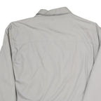 Mens Grey Polyester Blend Zip Jacket XL Plain Casual Lightweight Outerwear