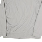 Mens Grey Polyester Blend Zip Jacket XL Plain Casual Lightweight Outerwear