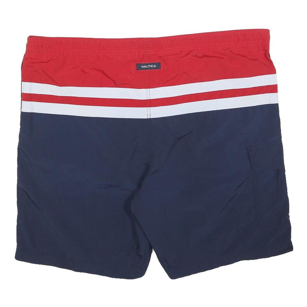 NAUTICA Mens Shorts Blue & Red N-83 Casual L W42 Swimwear Polyester