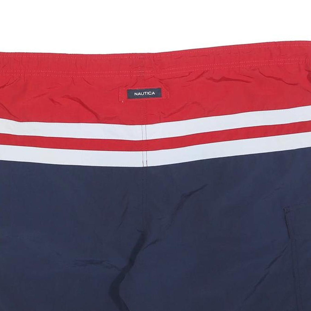 NAUTICA Mens Shorts Blue & Red N-83 Casual L W42 Swimwear Polyester