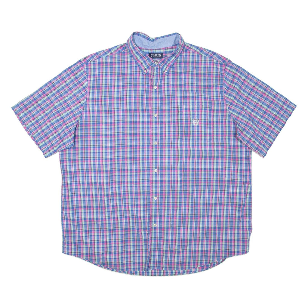CHAPS Mens Shirt Purple Check XL