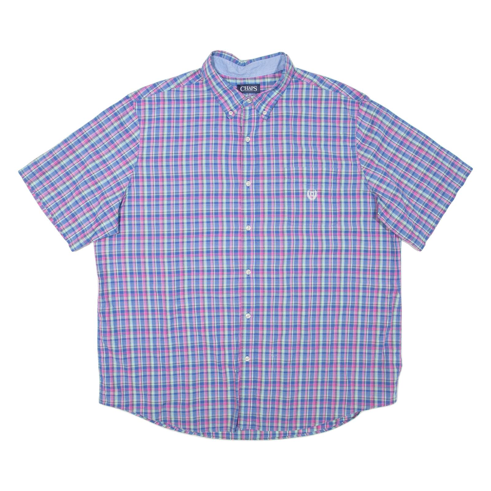 CHAPS Mens Shirt Purple Check XL