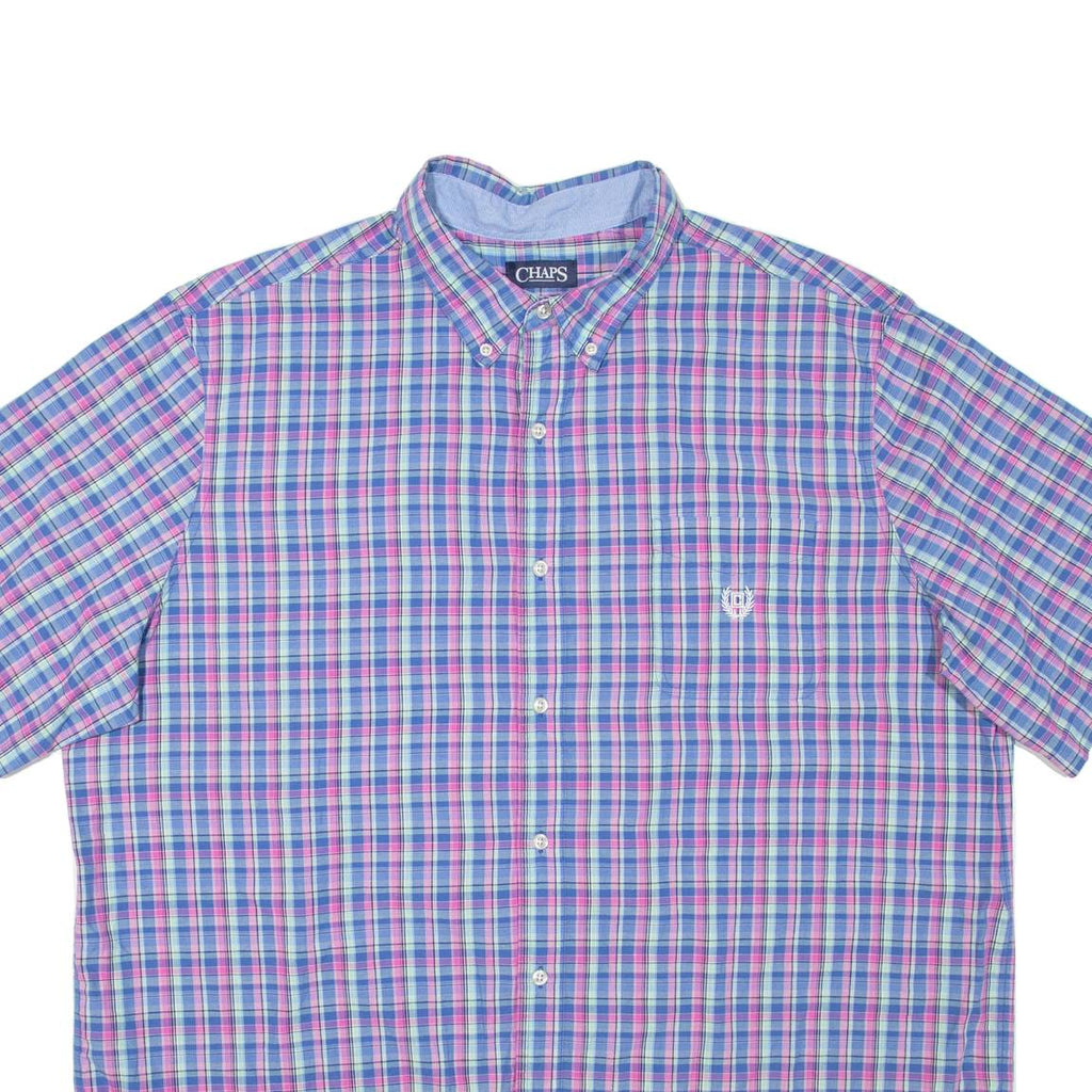 CHAPS Mens Shirt Purple Check XL