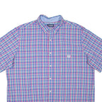CHAPS Mens Shirt Purple Check XL