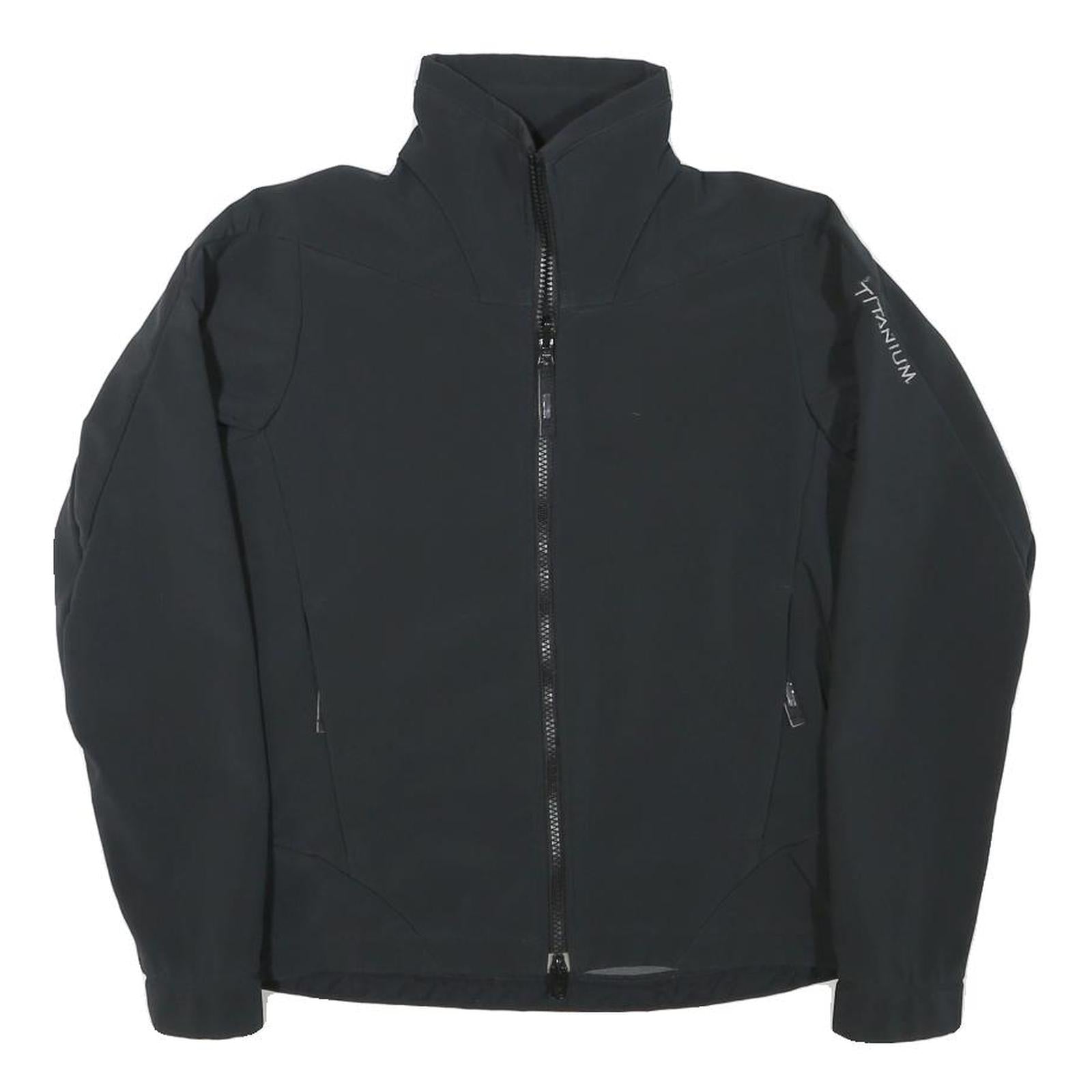 COLUMBIA Womens Black Jacket XS Polyester Blend Plain Lightweight Outdoor Zip