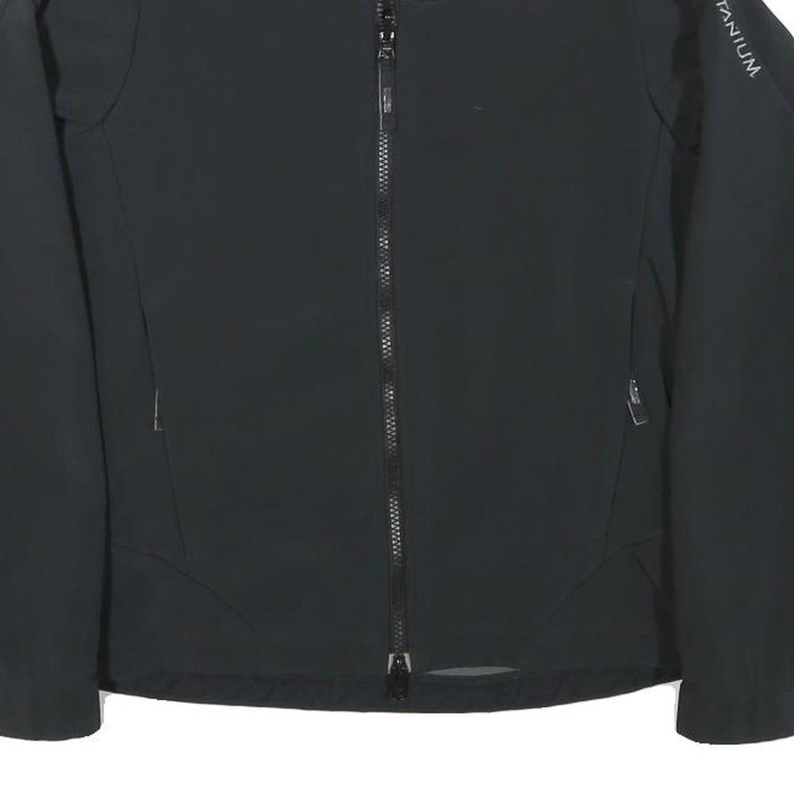 COLUMBIA Womens Black Jacket XS Polyester Blend Plain Lightweight Outdoor Zip