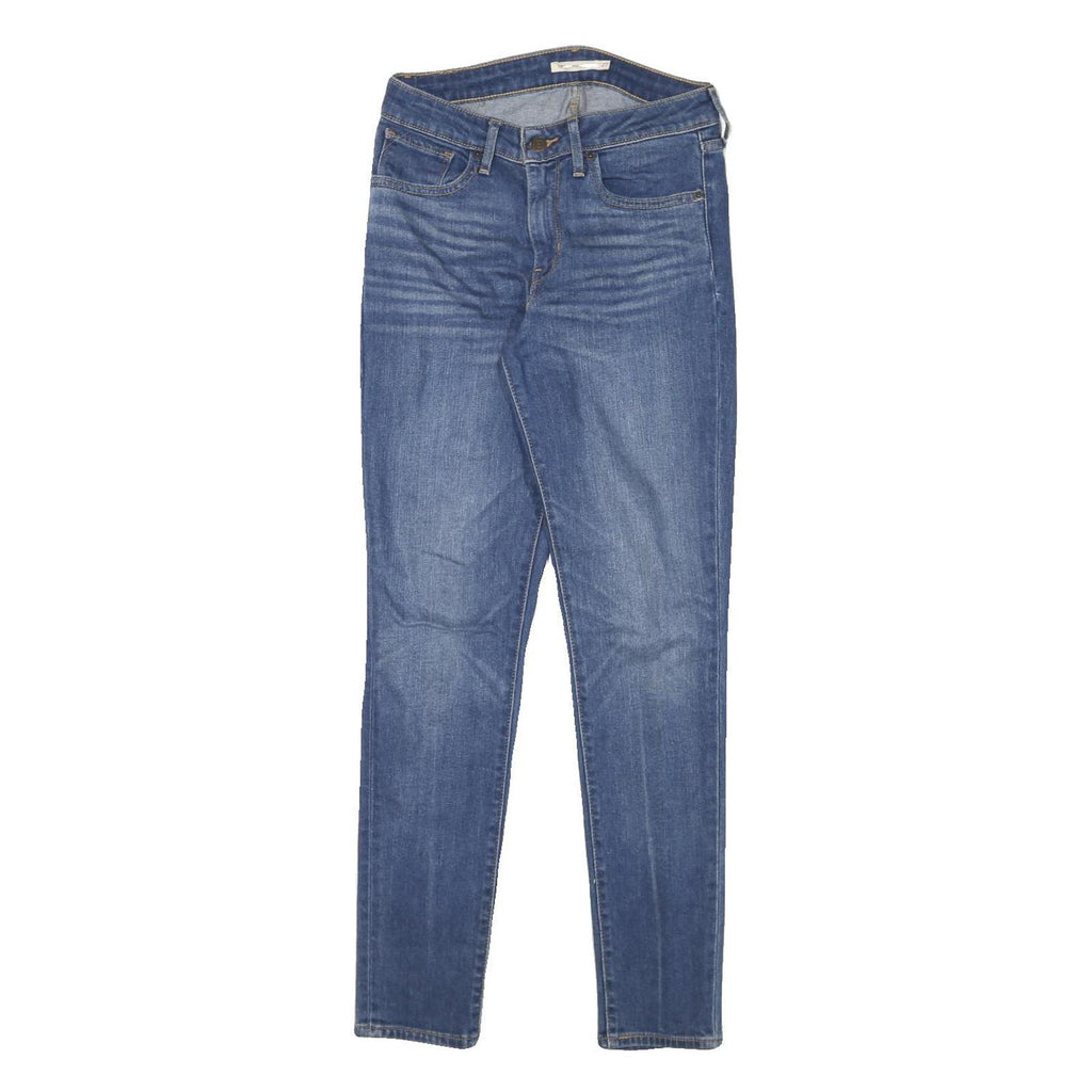 LEVI'S 721 Womens Slim Blue Denim Medium Woven W27 L29 Slim Fit Zip Jeans