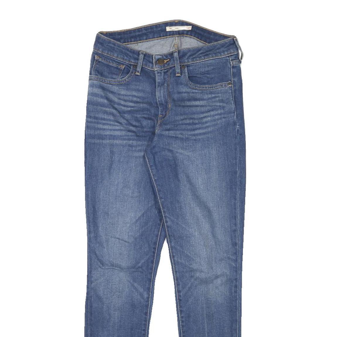 LEVI'S 721 Womens Slim Blue Denim Medium Woven W27 L29 Slim Fit Zip Jeans