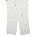 NASTY Womens White Polyester Blend Regular Trousers W32 L32 Zip Closure Casual