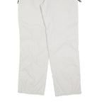 NASTY Womens White Polyester Blend Regular Trousers W32 L32 Zip Closure Casual