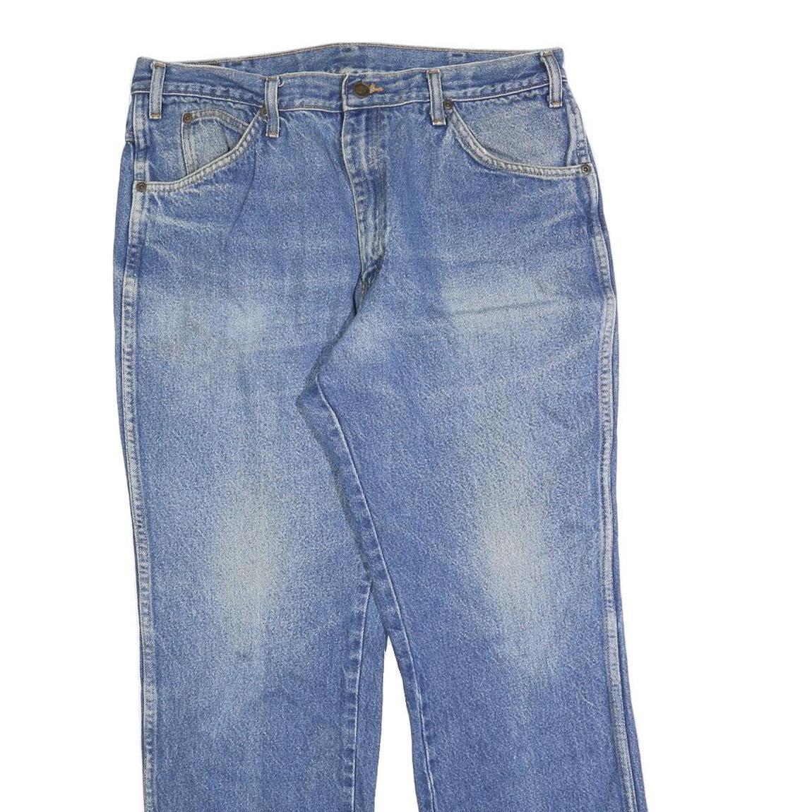 DICKIES Mens Regular Blue Denim Jeans W32 L28 Classic Cotton Blend Zip Pockets