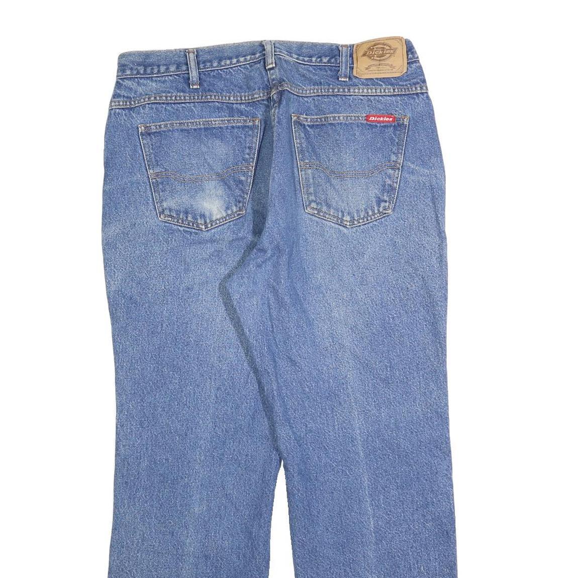 DICKIES Mens Regular Blue Denim Jeans W32 L28 Classic Cotton Blend Zip Pockets
