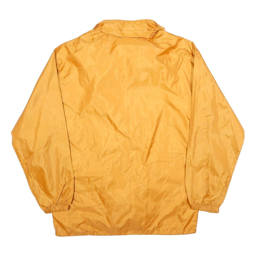 US BASIC Mens Yellow Nylon Zip Jacket M Plain Lightweight Casual Windbreaker