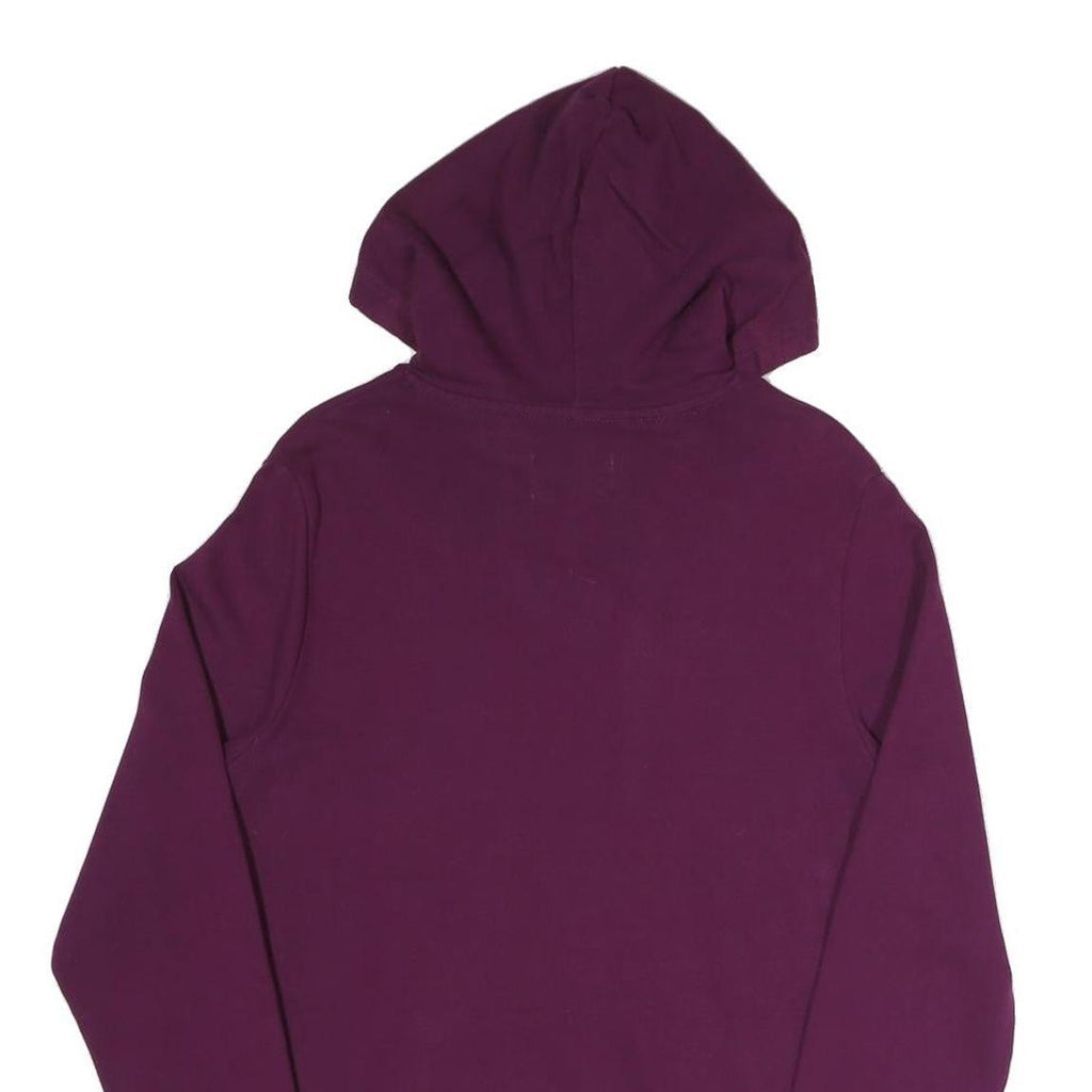DOWN UP Womens Purple Hoodie S Swag Tour Crew Graphic Cotton Blend Pullover
