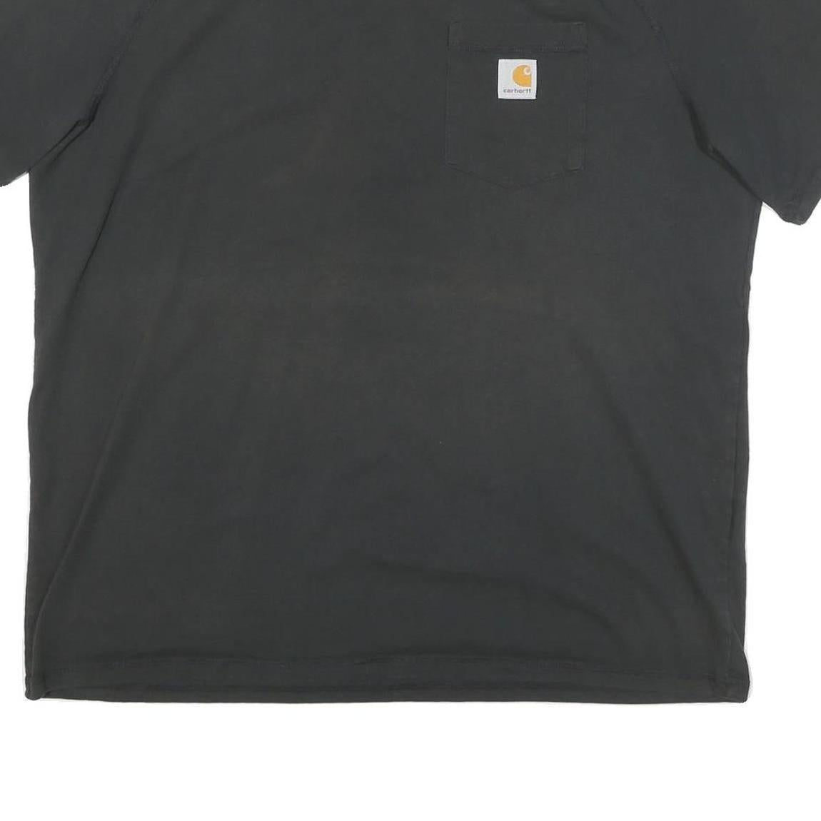 CARHARTT Mens Black & Yellow Pocket T-Shirt XL Short Sleeve Crew Neck Workwear