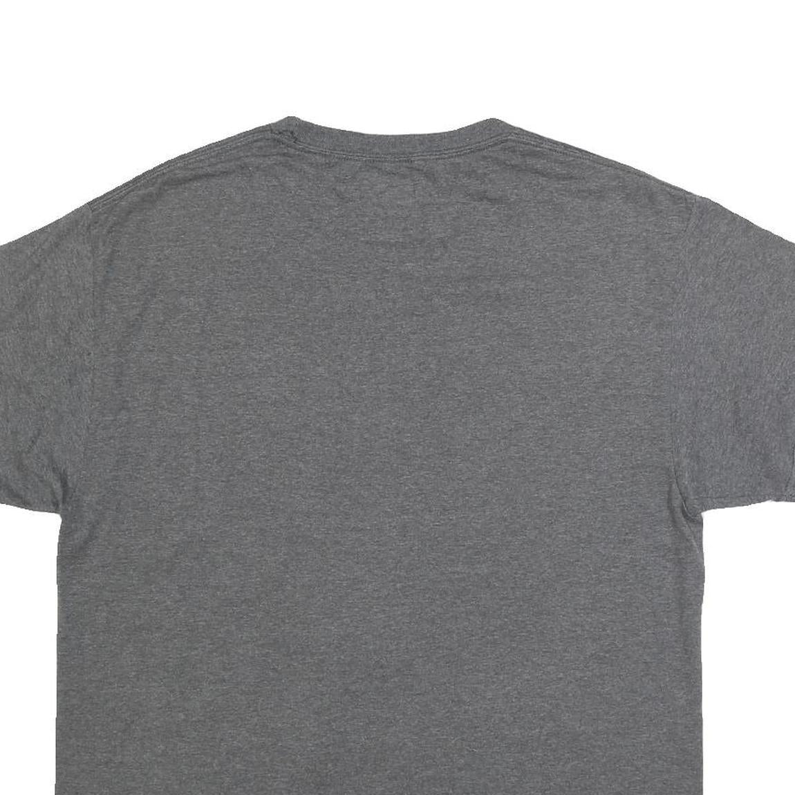 MAJESTIC Mens Grey Royals Baseball Graphic T-Shirt L Short Sleeve Crew Neck