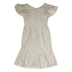 LAUREN RALPH LAUREN Womens Cream Lace Fit & Flare Woven Dress UK 6 V-Neck Short