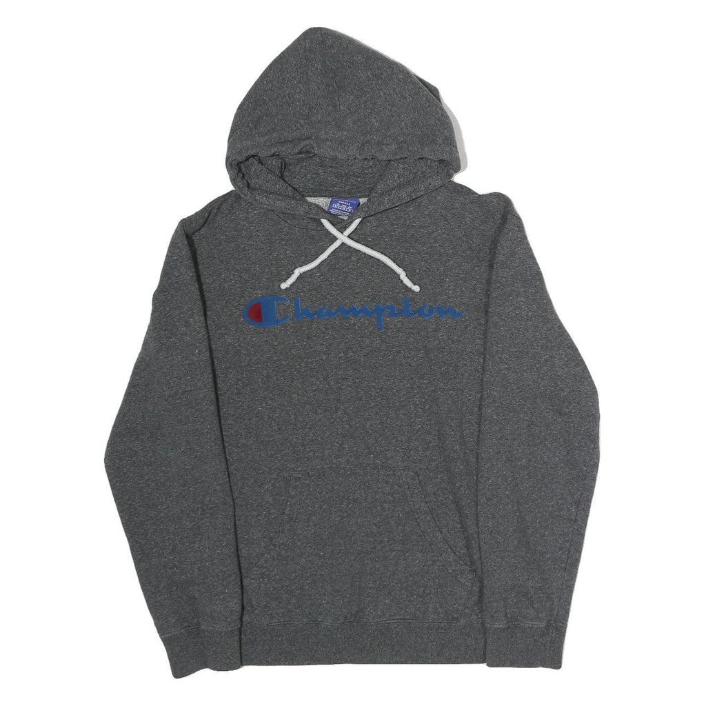 CHAMPION Mens Grey Hoodie S Cotton Blend Pullover Sports Sweatshirt