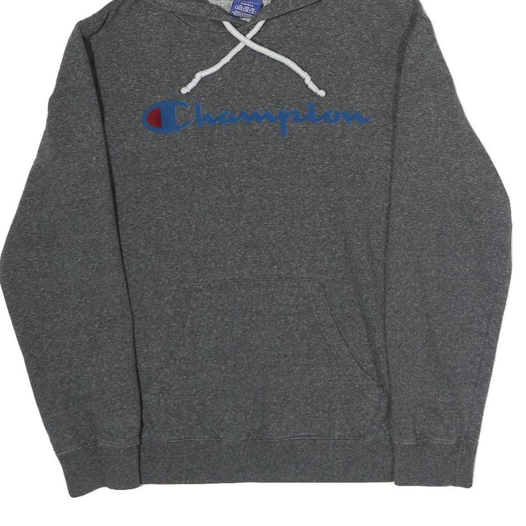 CHAMPION Mens Grey Hoodie S Cotton Blend Pullover Sports Sweatshirt
