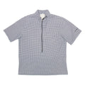 KUBLER 1/2 Zip Mens Polo Shirt Grey Check M