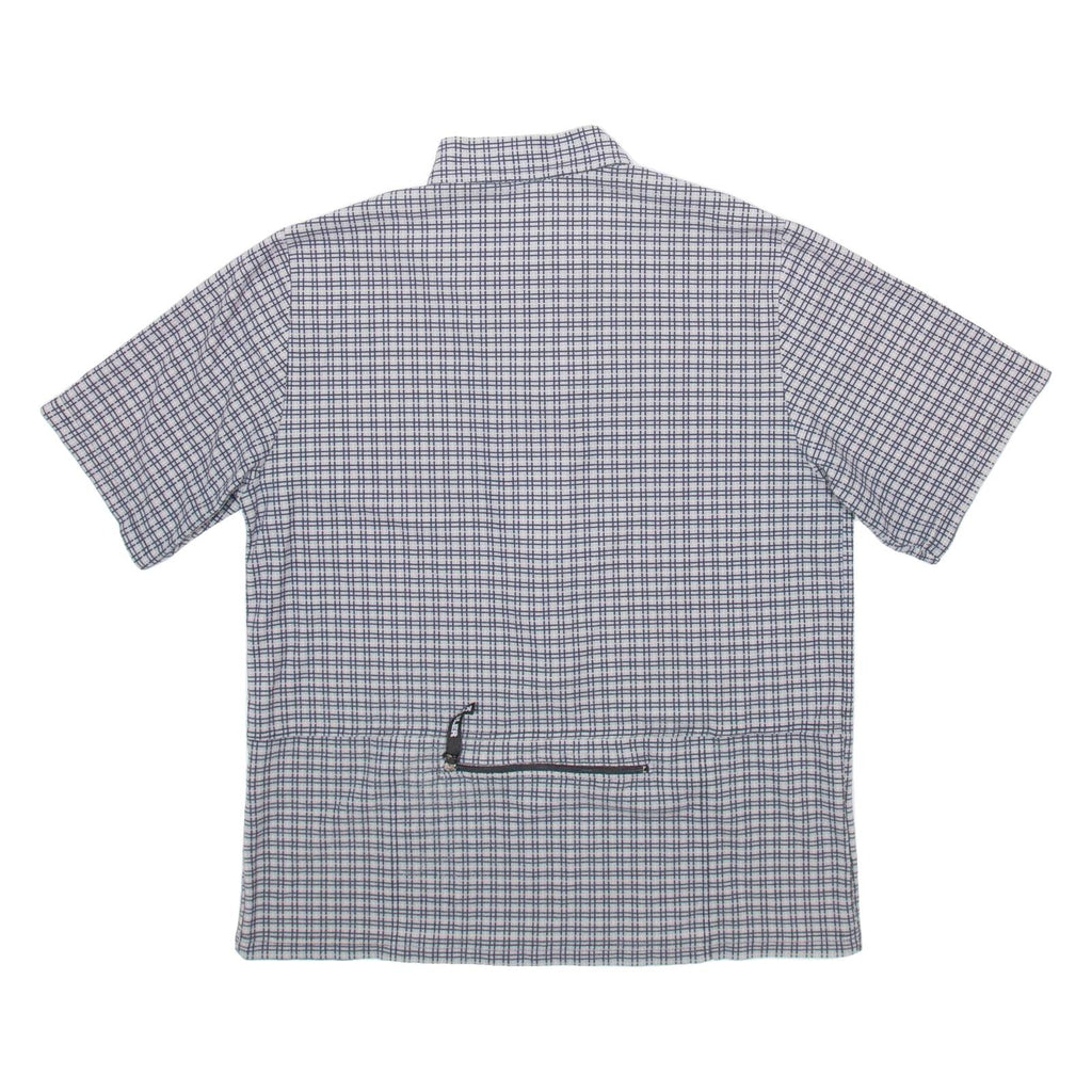 KUBLER 1/2 Zip Mens Polo Shirt Grey Check M