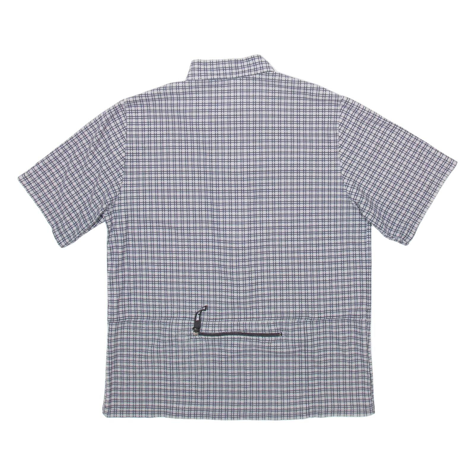 KUBLER 1/2 Zip Mens Polo Shirt Grey Check M