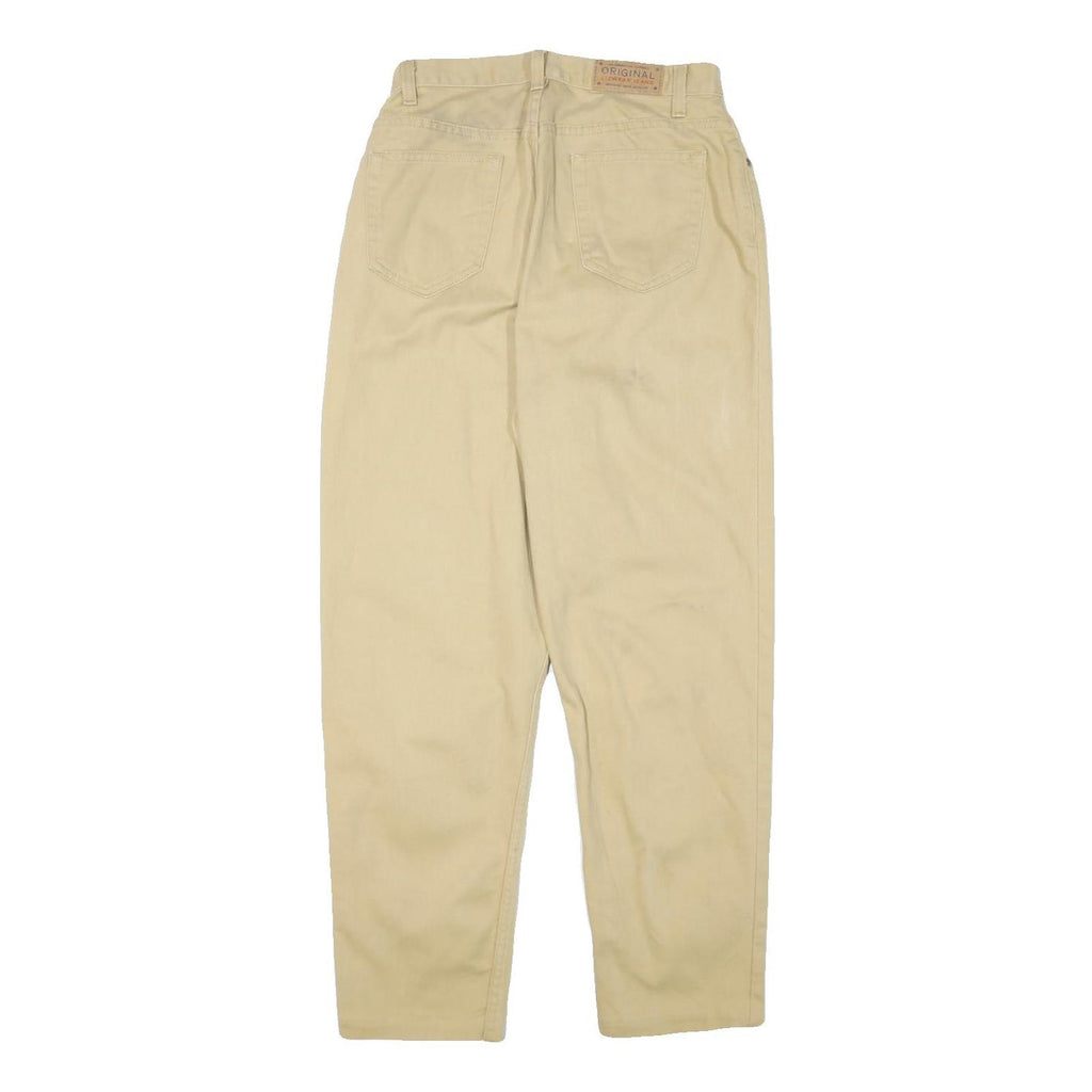 LIZ CLAIBORNE Womens Regular Fit Beige Cotton Blend Jeans W27 L28 Classic Zip