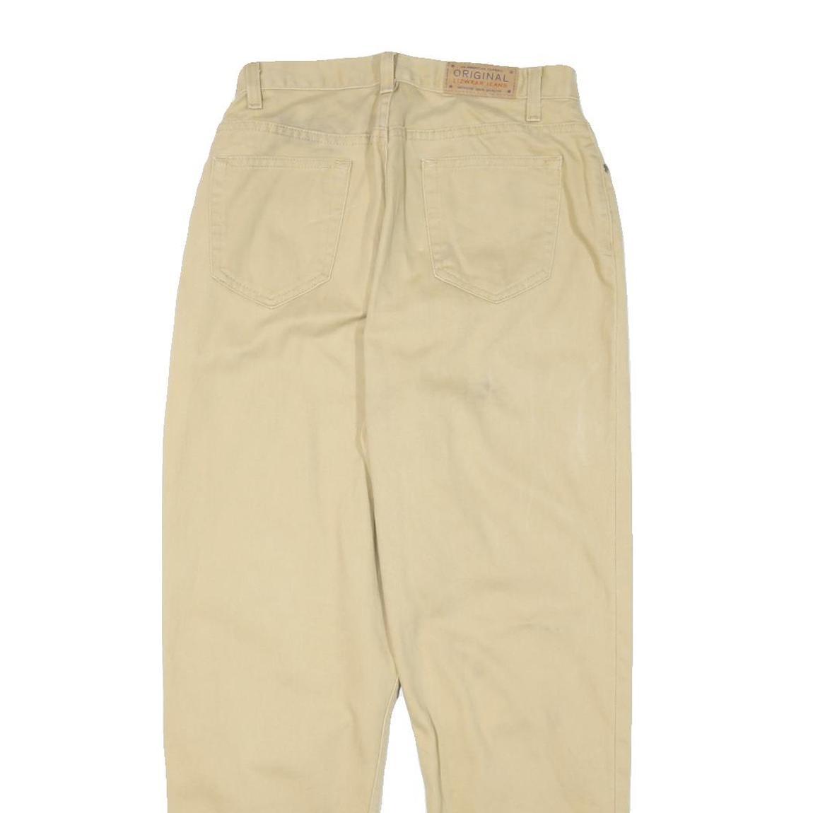 LIZ CLAIBORNE Womens Regular Fit Beige Cotton Blend Jeans W27 L28 Classic Zip