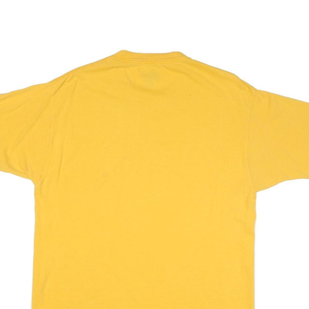 REEBOK Mens Yellow Lakers Basketball Graphic T-Shirt M Short Sleeve Crew Neck