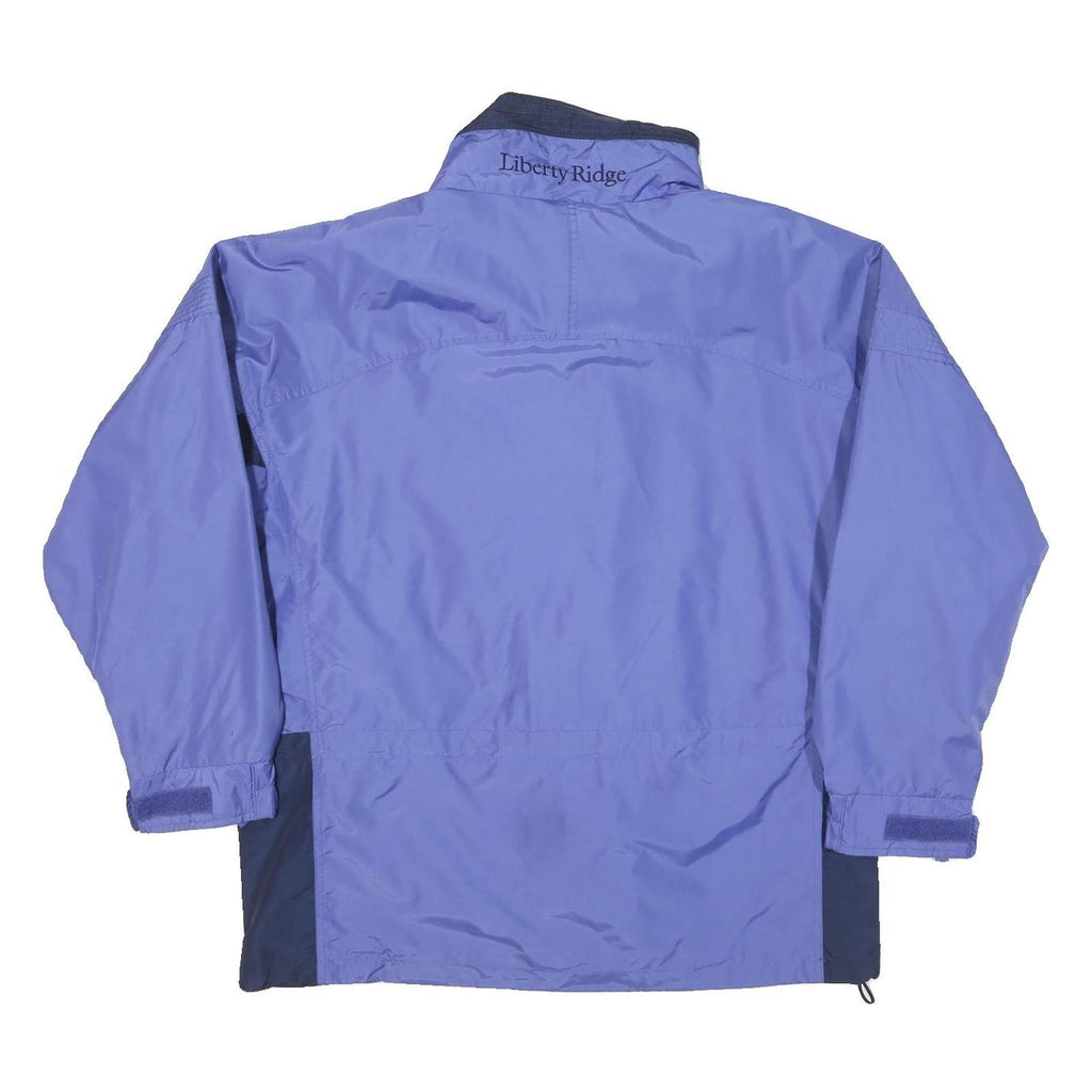 COLUMBIA Womens Purple & Navy Zip Jacket L Polyester Outdoor Waterproof