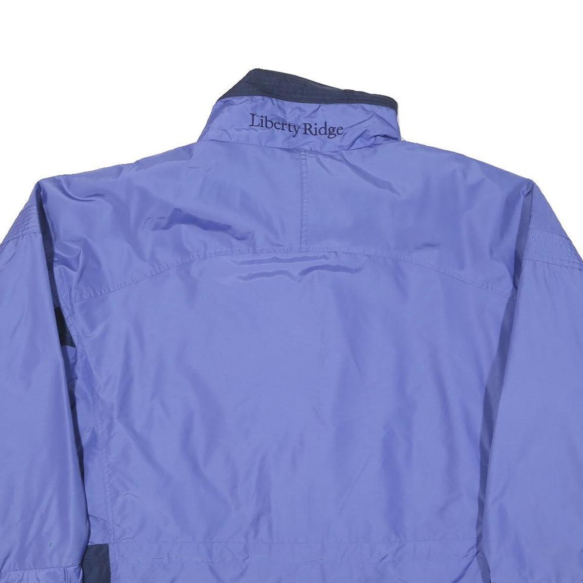 COLUMBIA Womens Purple & Navy Zip Jacket L Polyester Outdoor Waterproof